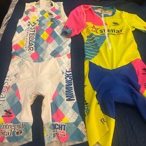 Suarez Triathlon Suit in Blue and Yellow
